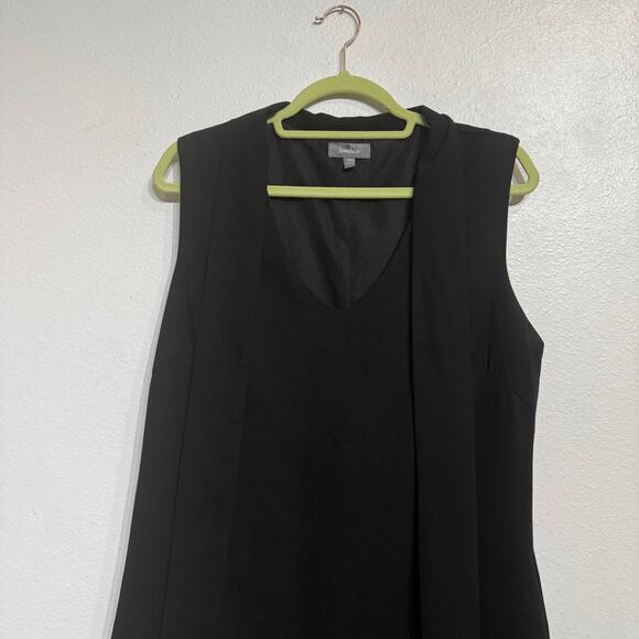 Neiman Marcus Black Sleeveless Midi Dress Sz 10 - Picture 3 of 12